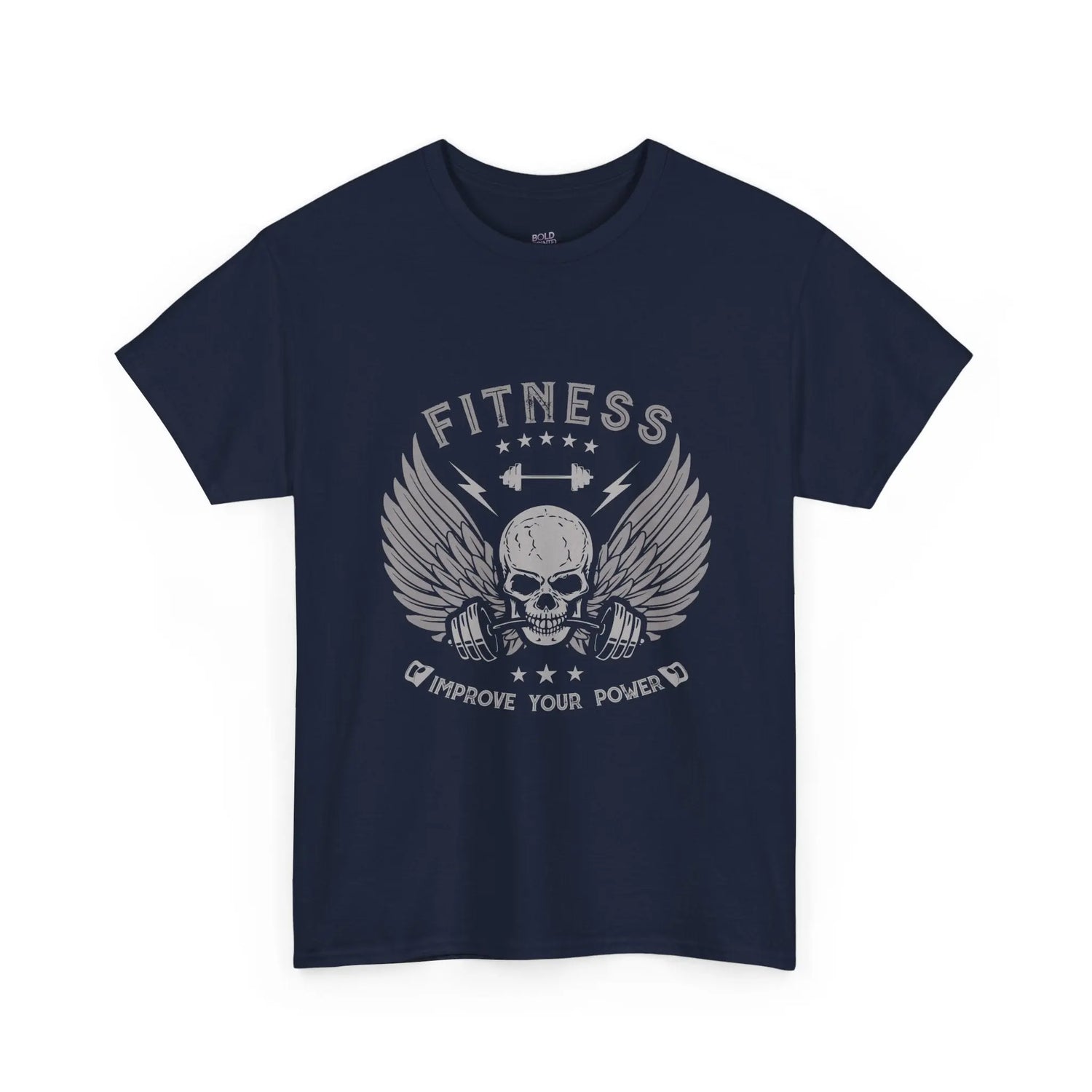 Fitness Improve Your Power Skull Wing T Shirt Gym Workout Tee - Bold Printed Tees
