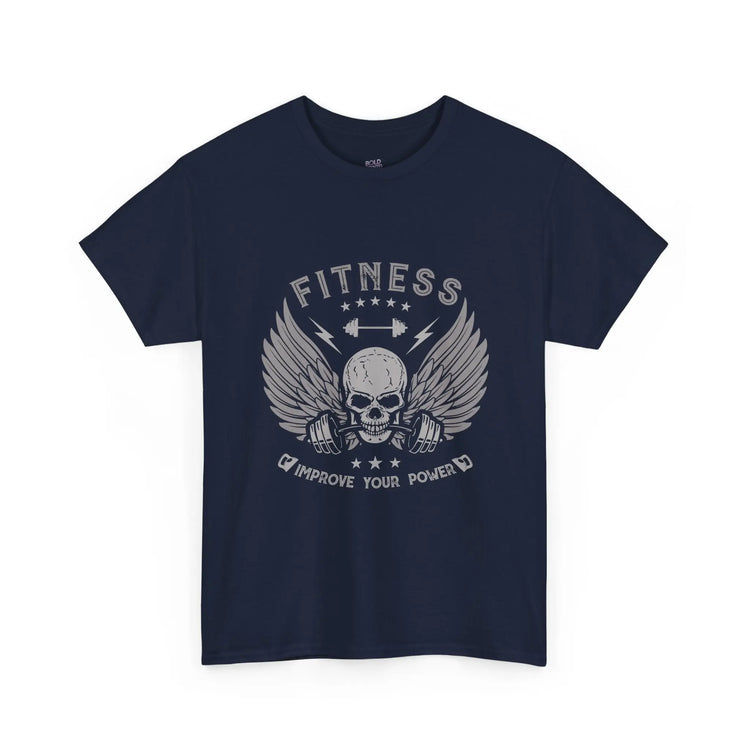 Fitness Improve Your Power Skull Wing T Shirt Gym Workout Tee - Bold Printed Tees