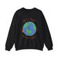 Best Mom in the World Crewneck Sweatshirt Cozy Mother’s Gift, Heartfelt Globe Design - Bold Printed Tees