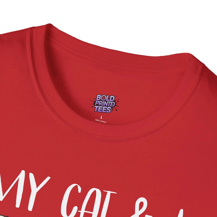 My Cat & I Talk Shit About You T-Shirt Funny Cat Lover Gift, Pet Parent Humor Tee - Bold Printed Tees