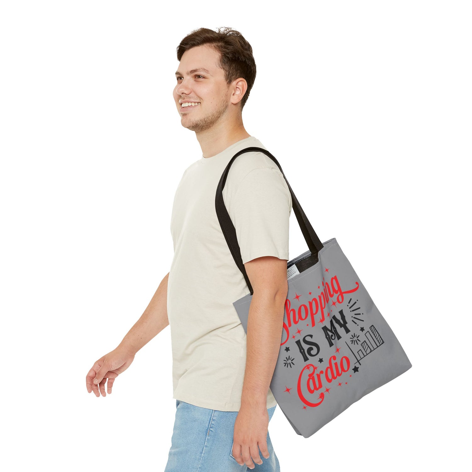 Shopping Is My Cardio Tote Bag - Bold Printed Tees