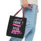 More Smiling Less Worrying Tote Bag - Bold Printed Tees