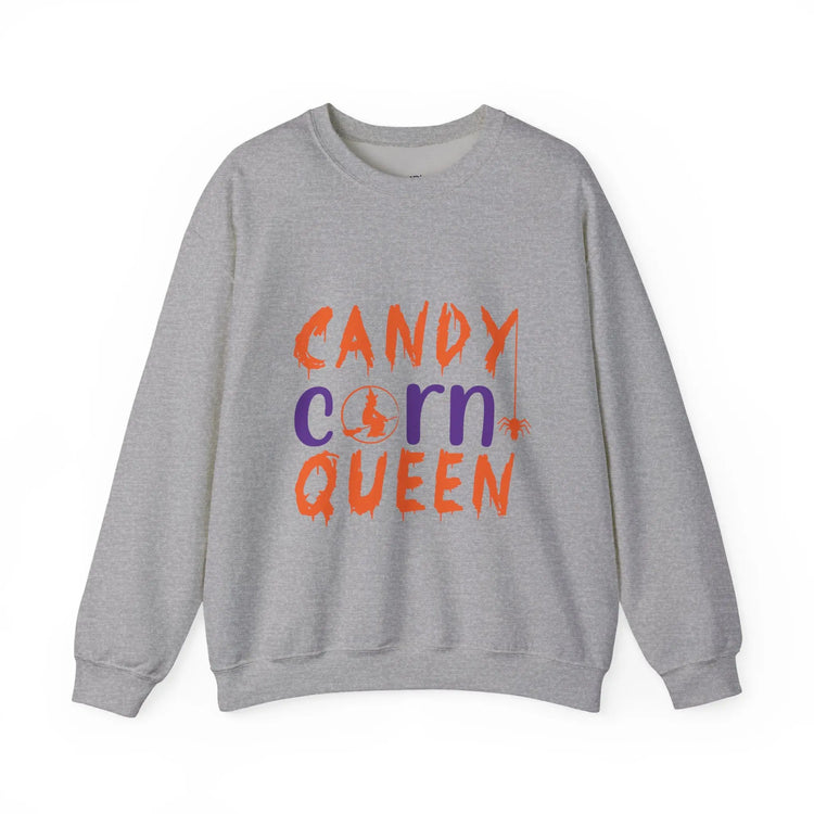 Candy Corn Queen Halloween Sweatshirt Fall Cozy Crewneck - Bold Printed Tees
