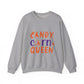 Candy Corn Queen Halloween Sweatshirt Fall Cozy Crewneck - Bold Printed Tees