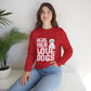 Real Men Love Dogs Crewneck Sweatshirt | Funny Cozy Dog Lover Apparel