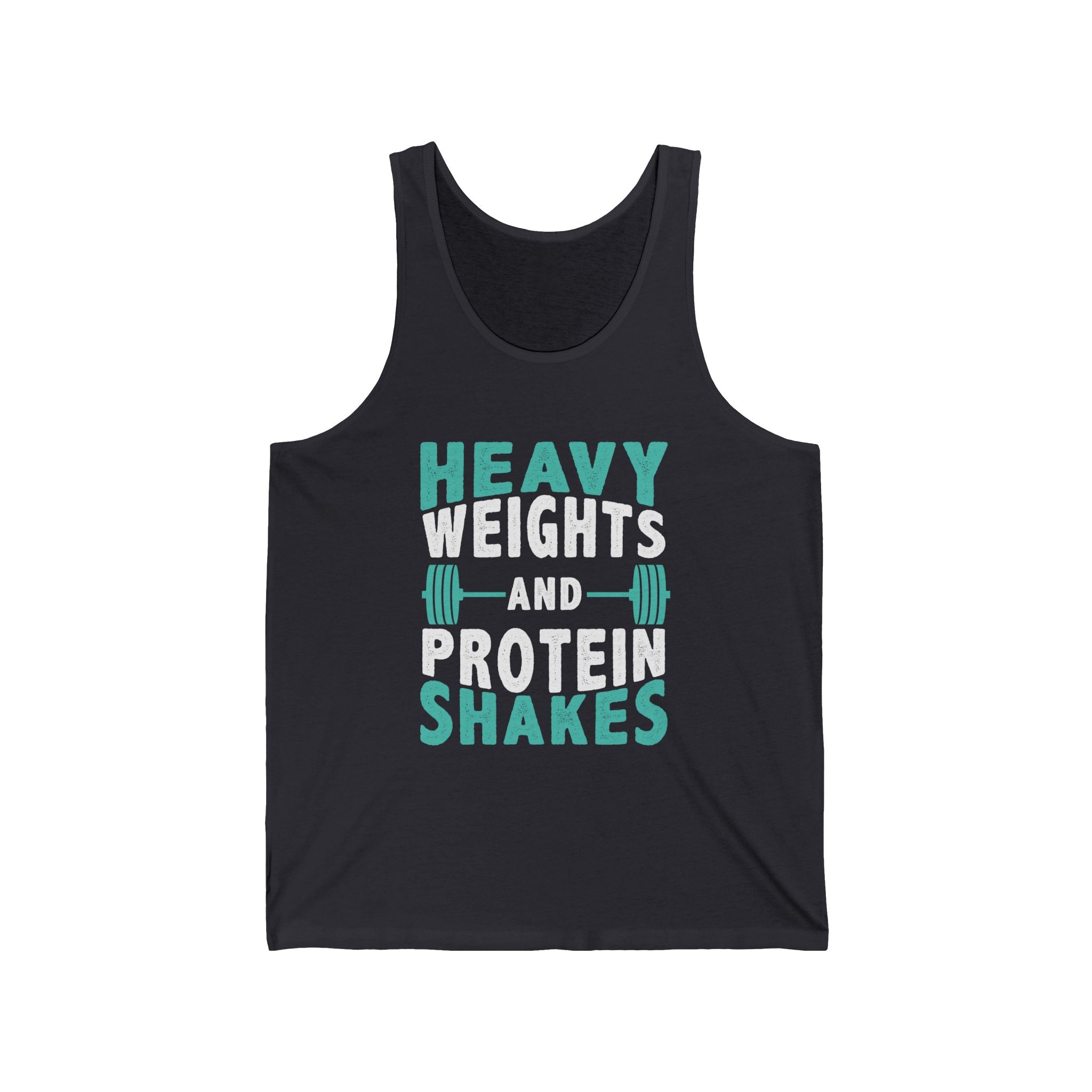 Heavy Weights And Protein Shakes Gym Fitness Unisex Jersey Tank