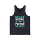 Heavy Weights And Protein Shakes Gym Fitness Unisex Jersey Tank