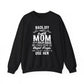 Funny Crazy Mom Crewneck | Back Off I Have a Crazy Mom Quote Crewneck Sweatshirt - Bold Printed Tees