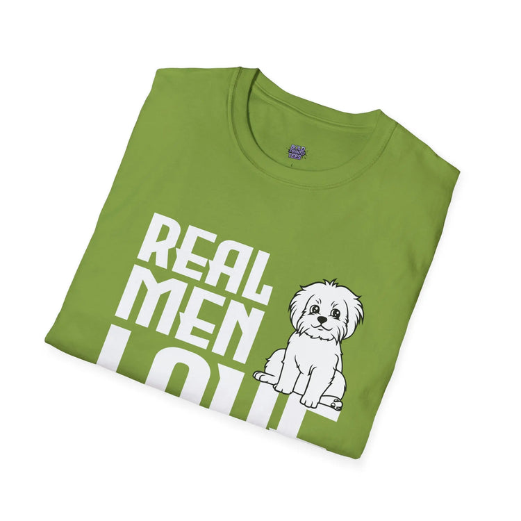 Real Men Love Dogs T-Shirt Funny Dog Lover Gift, Cute Puppy Graphic Shirt - Bold Printed Tees