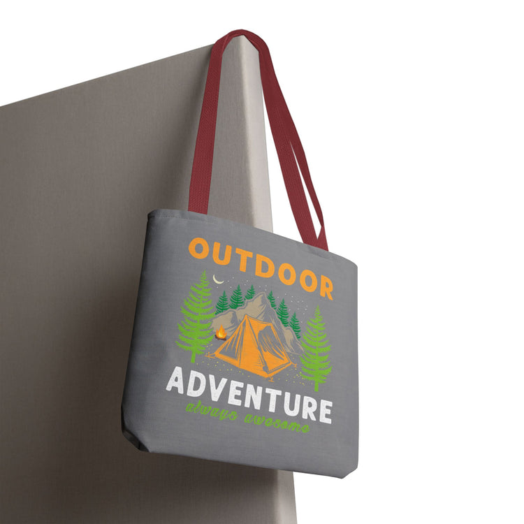 Outdoor Adventure Tote Bag Camping Design - Bold Printed Tees