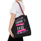 More Smiling Less Worrying Tote Bag - Bold Printed Tees