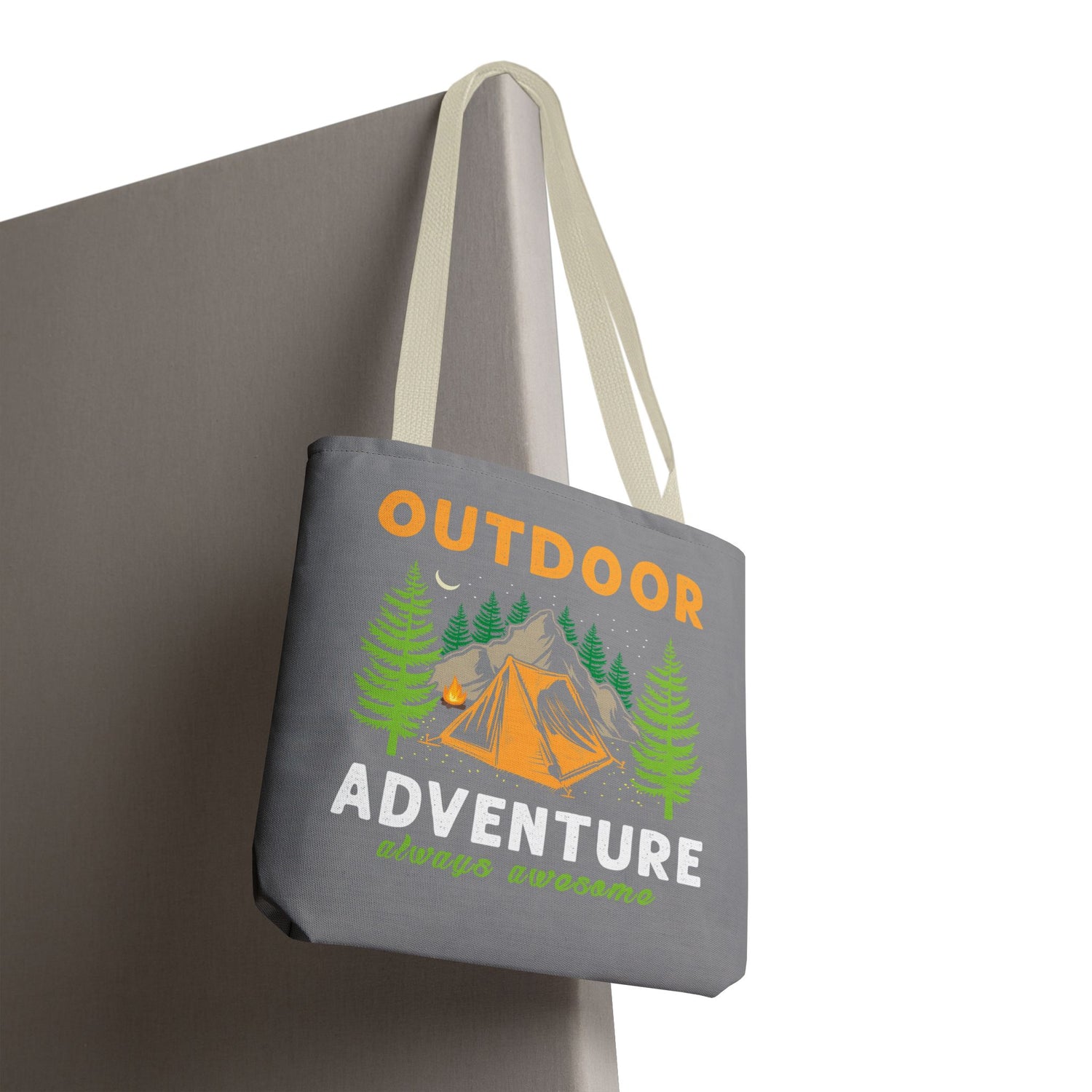 Outdoor Adventure Tote Bag Camping Design - Bold Printed Tees