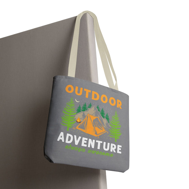 Outdoor Adventure Tote Bag Camping Design - Bold Printed Tees