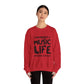 Without Music Life Would Be a Mistake Sweatshirt Music Lover Crewneck Pullover - Bold Printed Tees