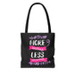 More Smiling Less Worrying Tote Bag - Bold Printed Tees
