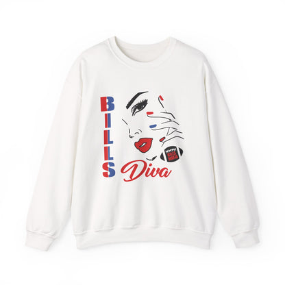 “Buffalo Bills Diva “Football Unisex Heavy Blend™ Crewneck Graphic Sweatshirt