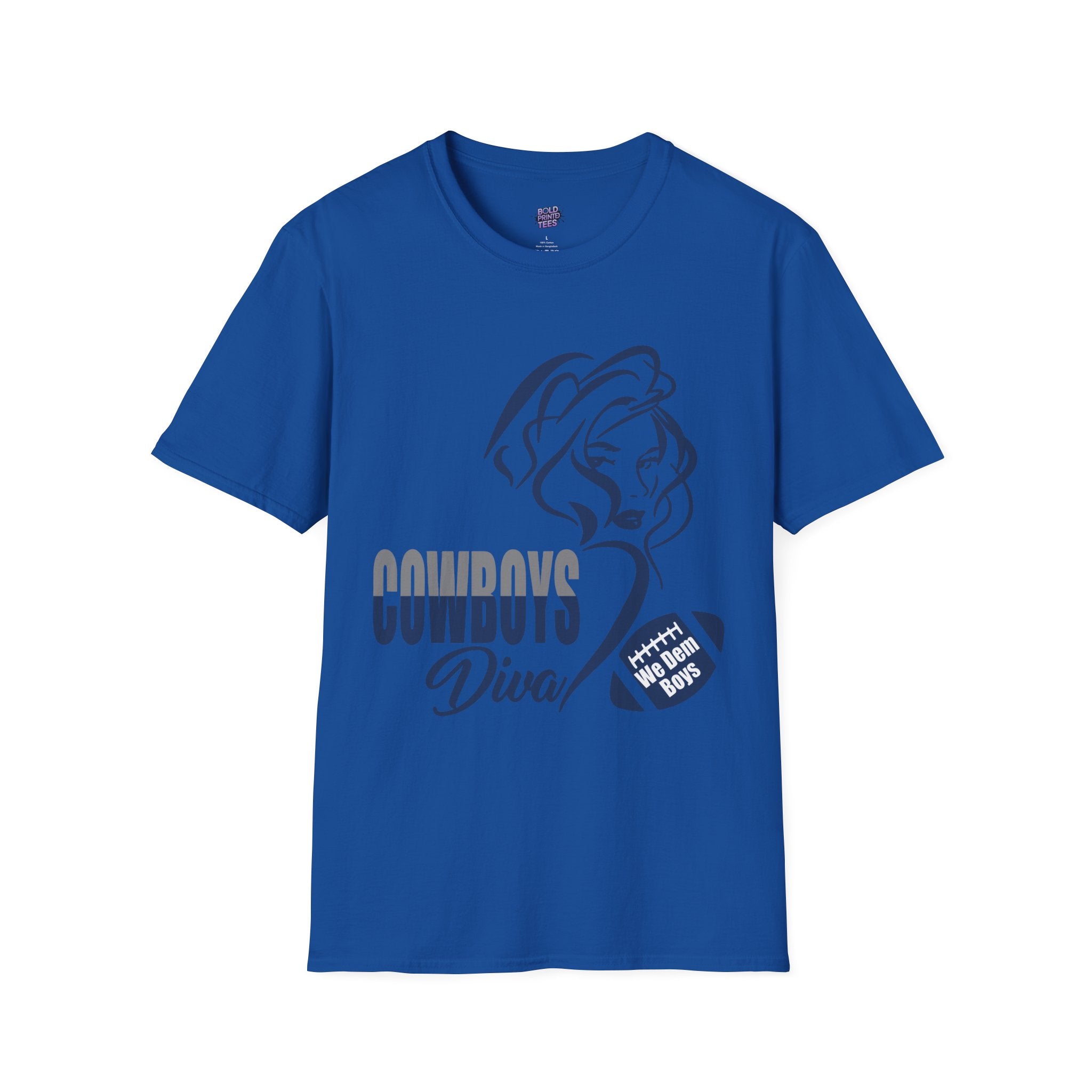 Cowboys Diva Unisex Softstyle T-Shirt | Stylish Graphic Tee for Fans, Casual Wear, Birthday Gift, Summer Outfits