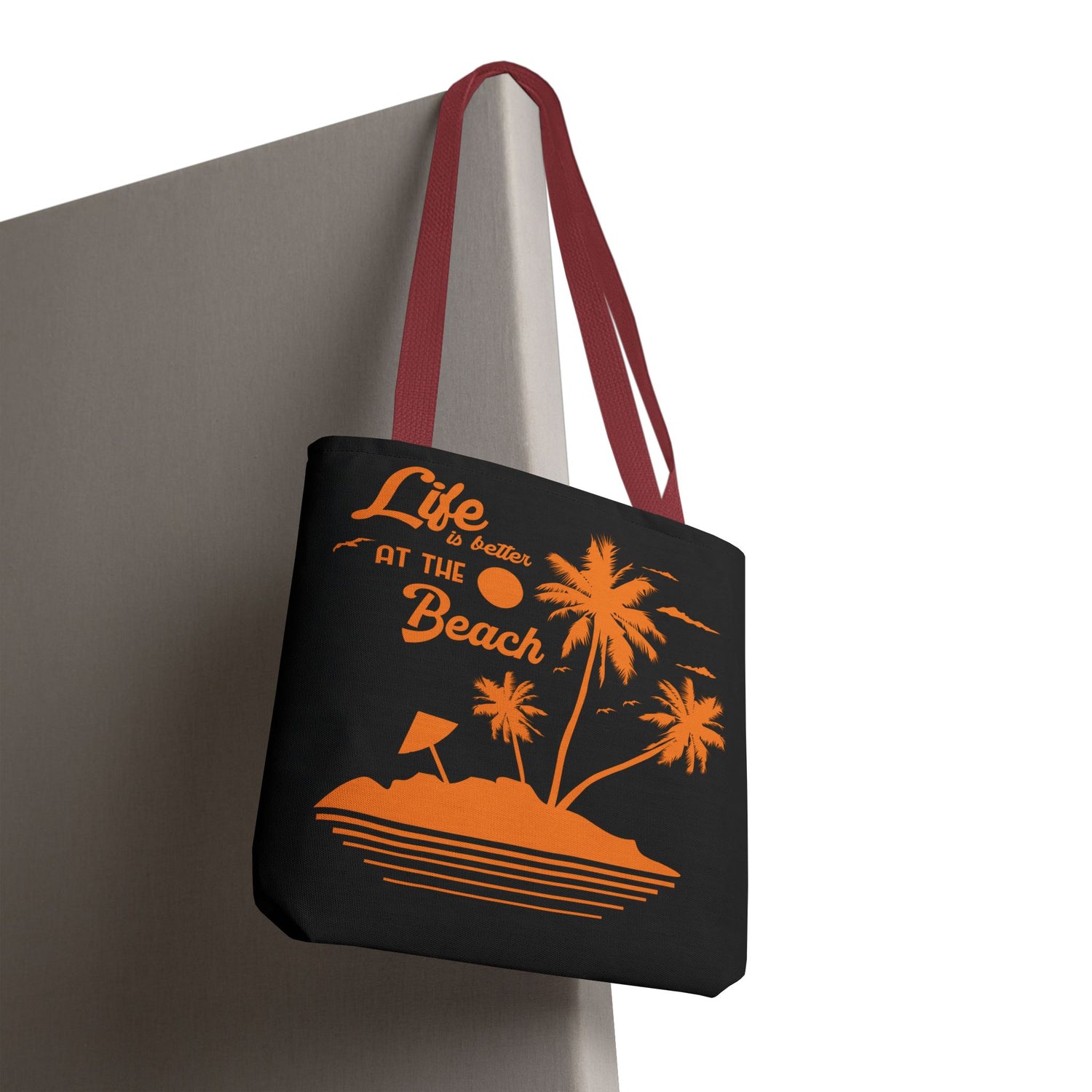 "Life is Better at the Beach" Island Palm Print - Bold Printed Tees