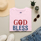 God Bless America T-Shirt — Patriotic Christian Tee with Cross & Flag Graphics - Bold Printed Tees