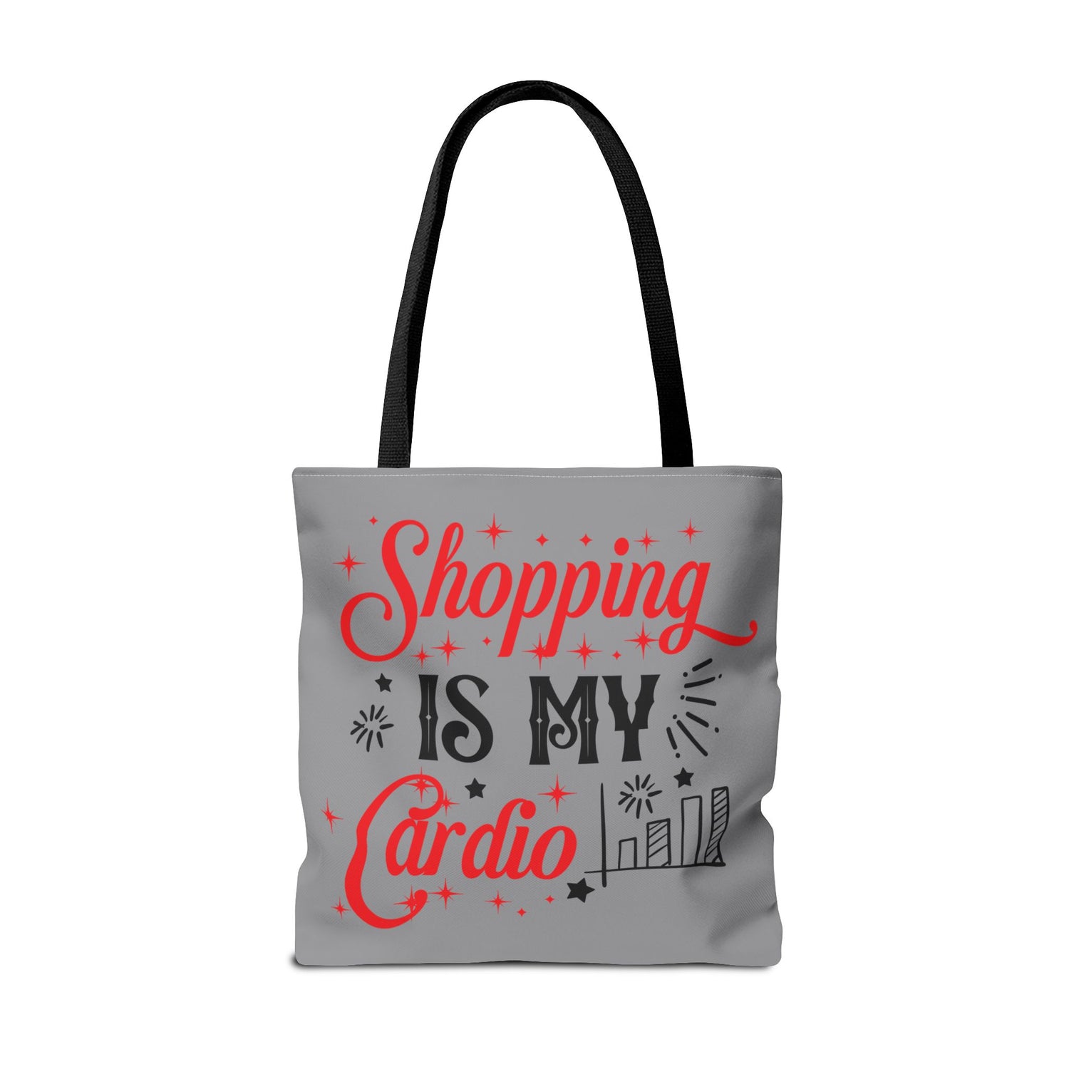 Shopping Is My Cardio Tote Bag - Bold Printed Tees