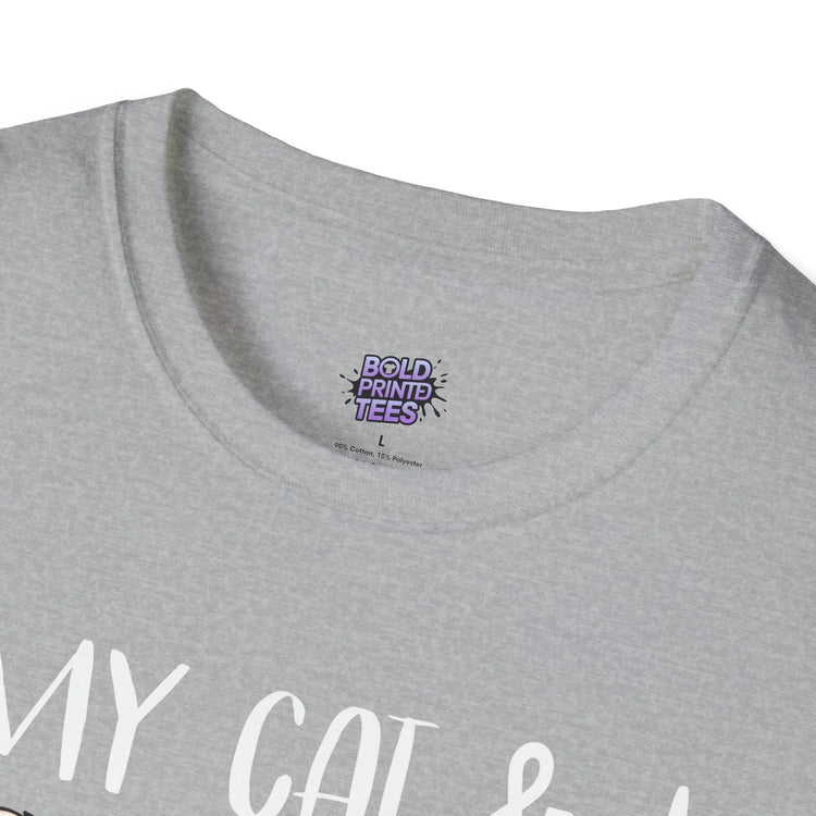 My Cat & I Talk Shit About You T-Shirt Funny Cat Lover Gift, Pet Parent Humor Tee - Bold Printed Tees