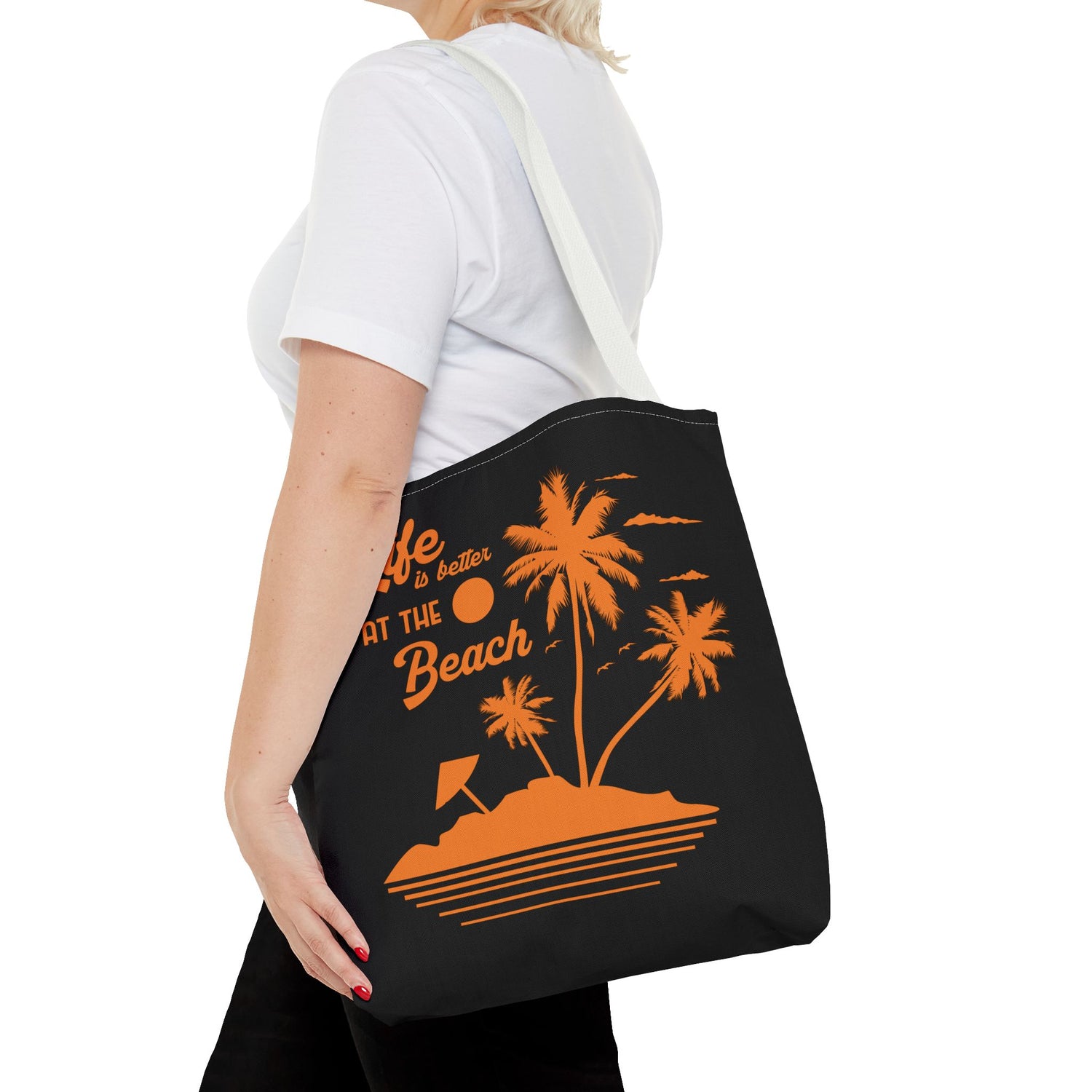 "Life is Better at the Beach" Island Palm Print - Bold Printed Tees