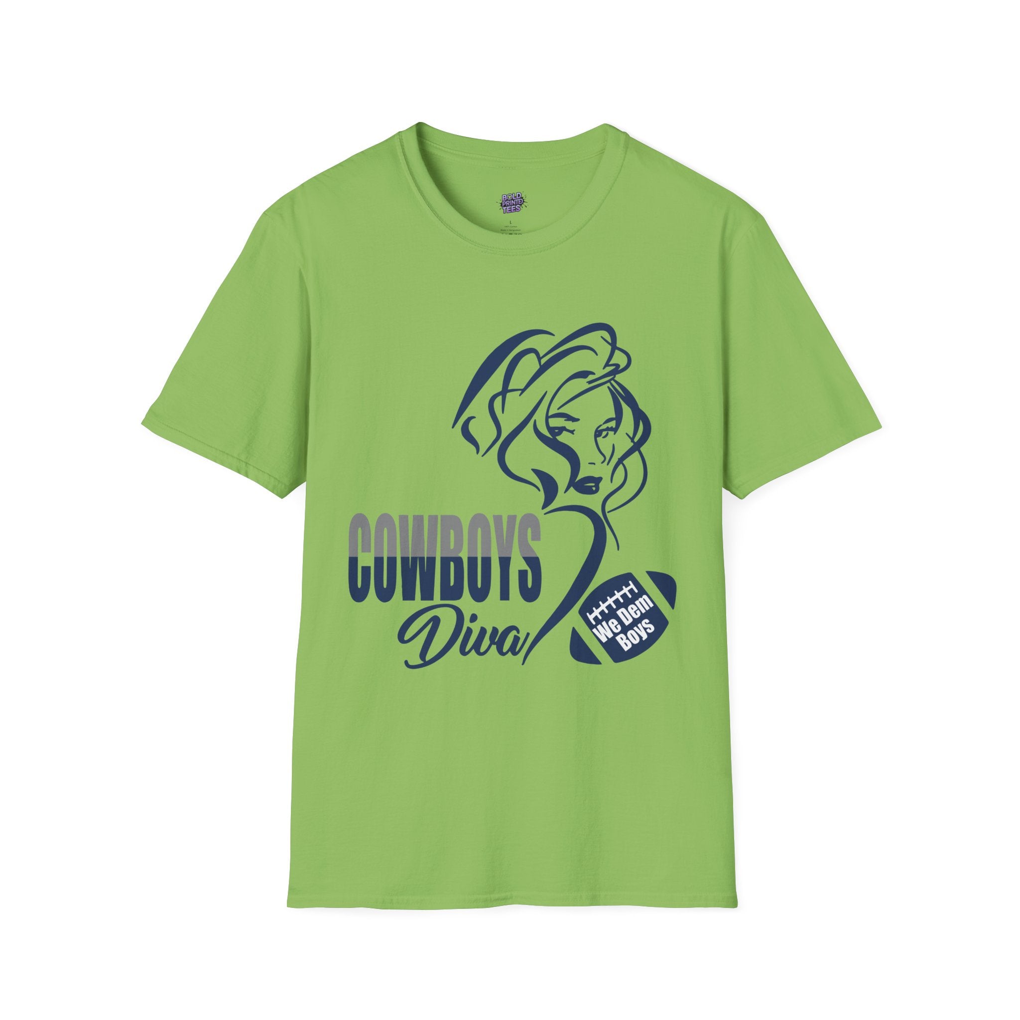 Cowboys Diva Unisex Softstyle T-Shirt | Stylish Graphic Tee for Fans, Casual Wear, Birthday Gift, Summer Outfits