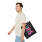 More Smiling Less Worrying Tote Bag - Bold Printed Tees