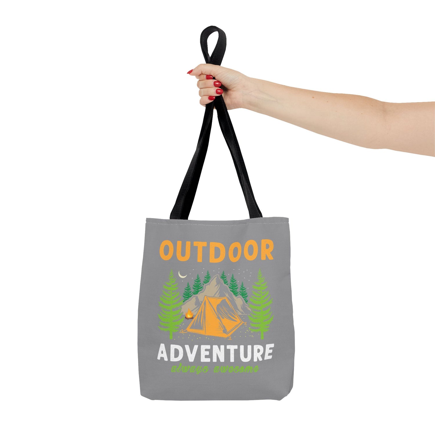 Outdoor Adventure Tote Bag Camping Design - Bold Printed Tees