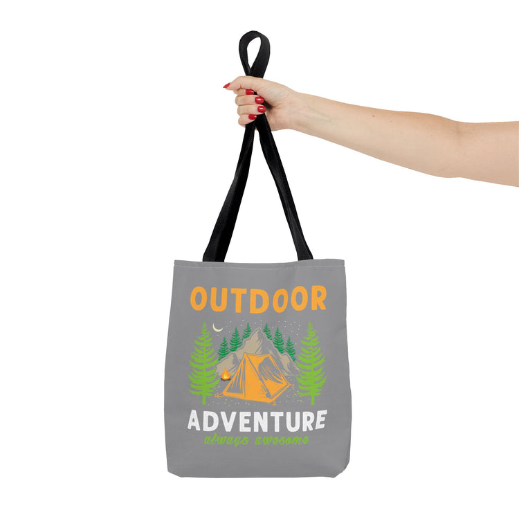 Outdoor Adventure Tote Bag Camping Design - Bold Printed Tees