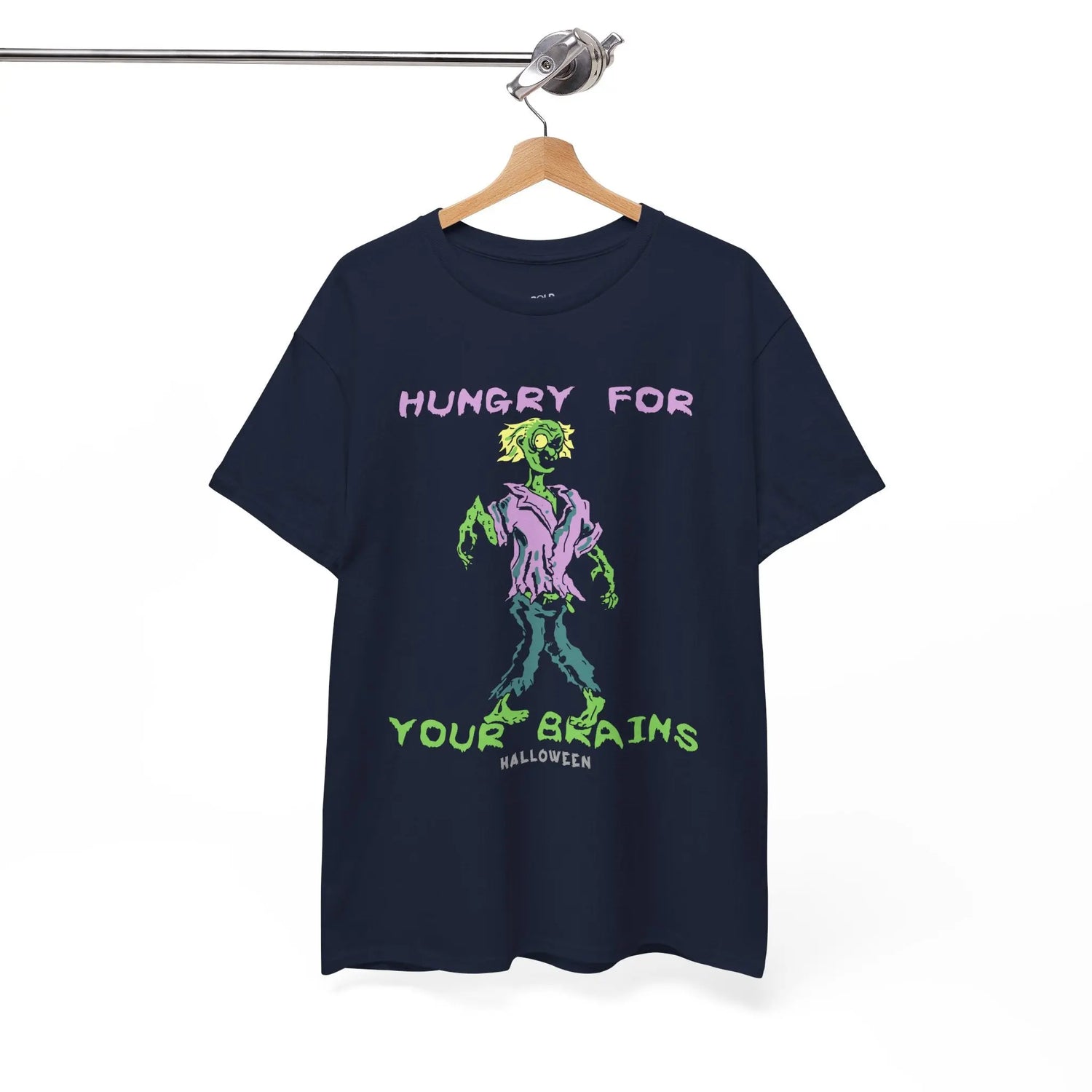 Hungry For Your Brains – Funny Zombie Halloween Shirt for Spooky Season - Bold Printed Tees