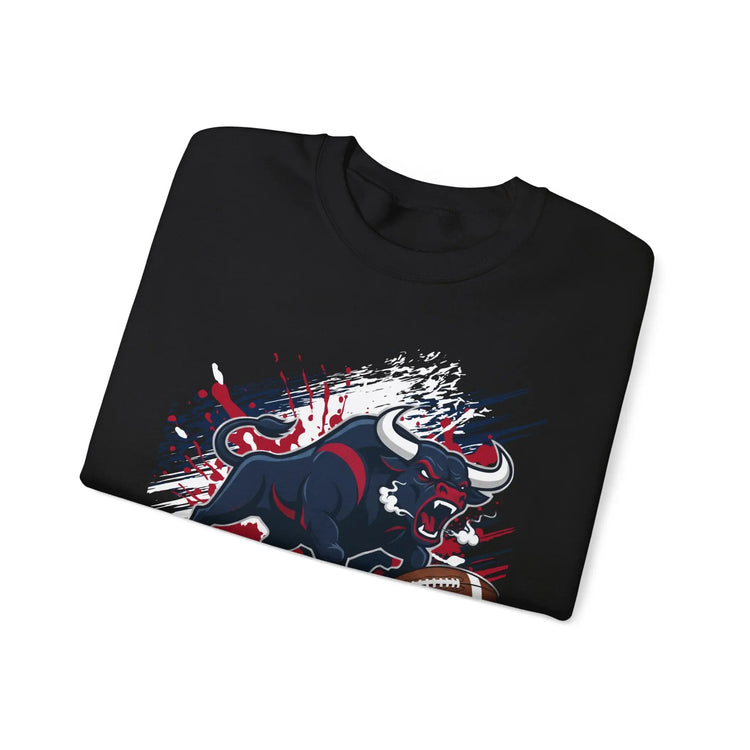 Texans Bull Houston Football Sweatshirt - Bold Printed Tees