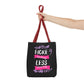 More Smiling Less Worrying Tote Bag - Bold Printed Tees