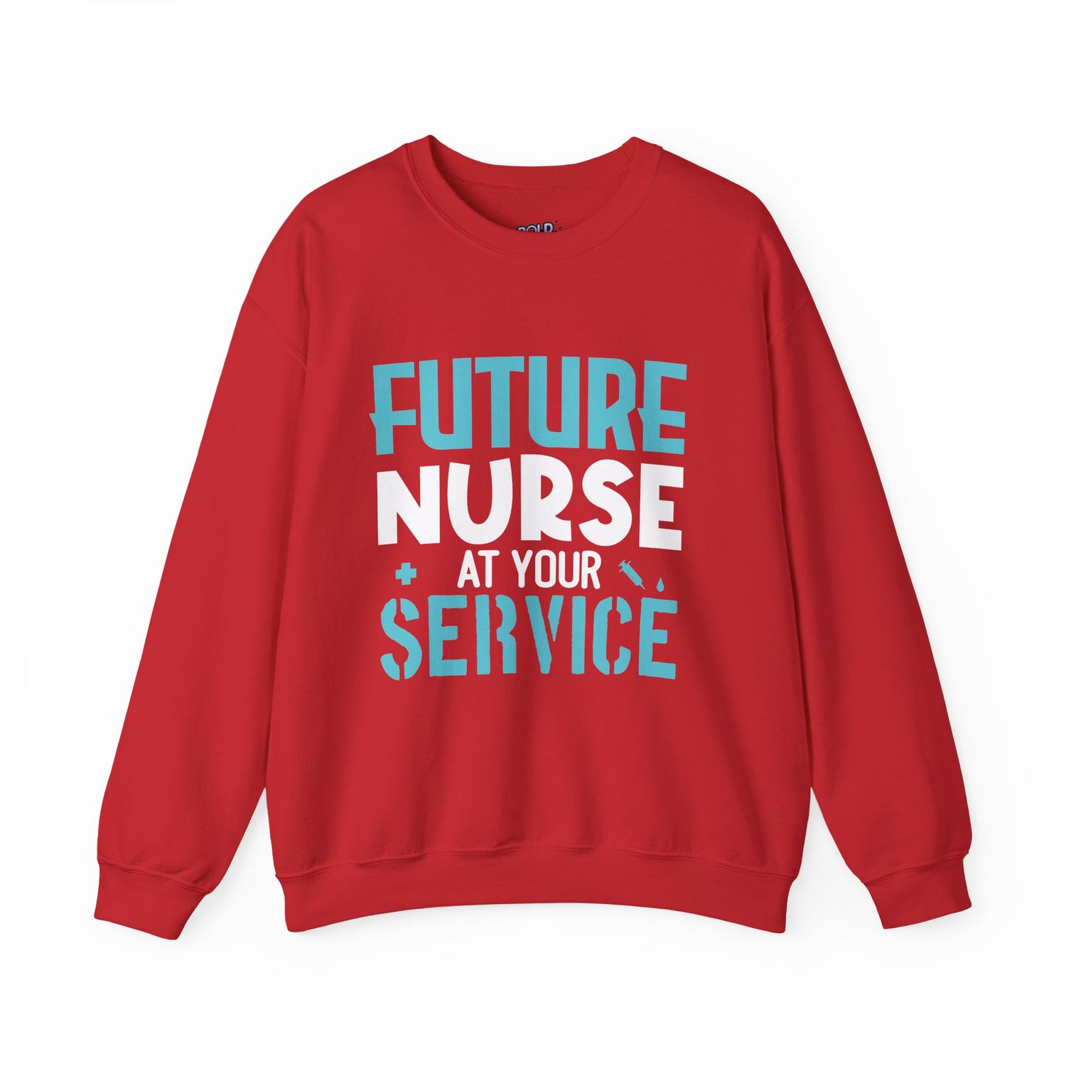 Future Nurse at Your Service Crewneck Sweatshirt - Bold Printed Tees