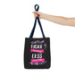 More Smiling Less Worrying Tote Bag - Bold Printed Tees