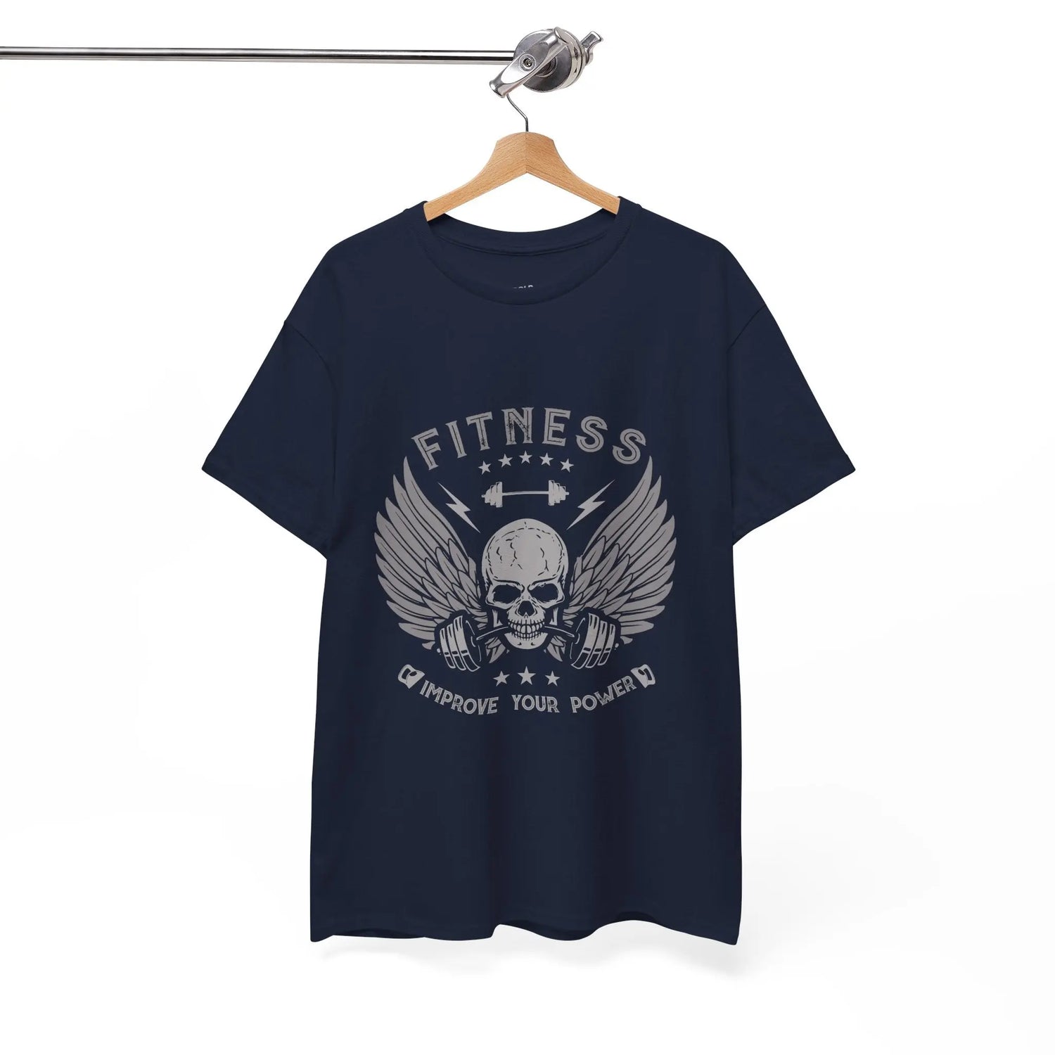 Fitness Improve Your Power Skull Wing T Shirt Gym Workout Tee - Bold Printed Tees