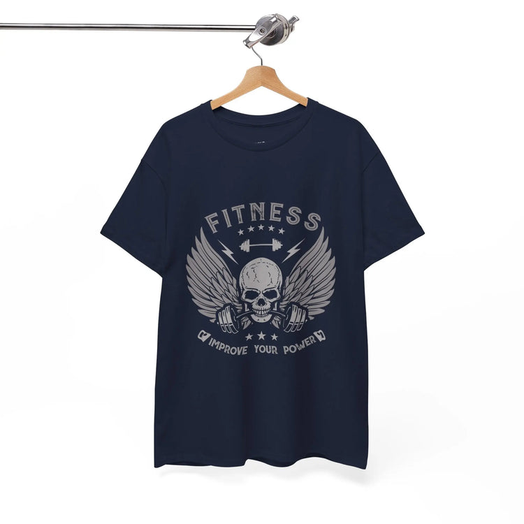 Fitness Improve Your Power Skull Wing T Shirt Gym Workout Tee - Bold Printed Tees