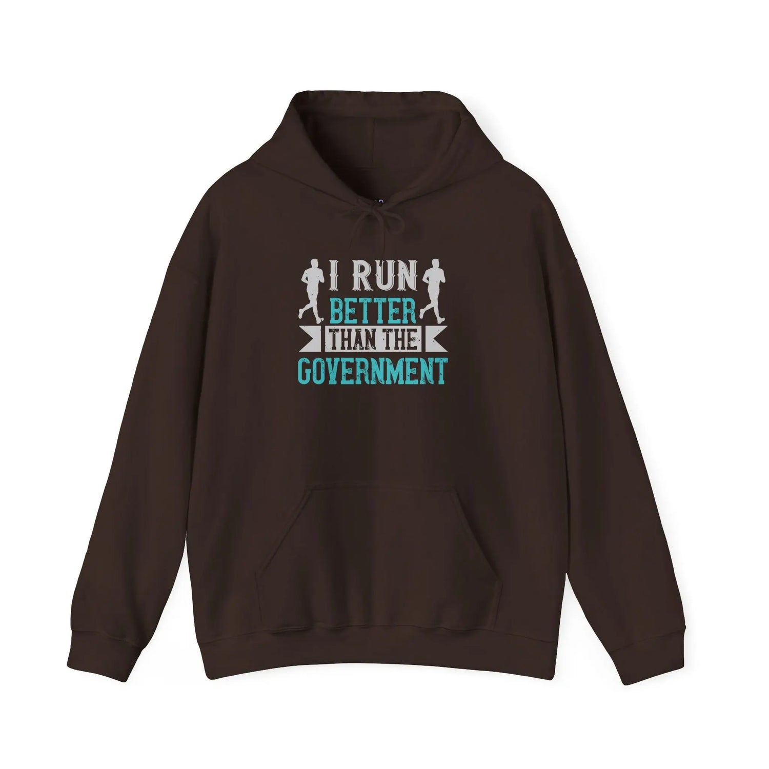 I Run Better Than the Government Hoodie | Funny Running Political Graphic Hoodie - Bold Printed Tees