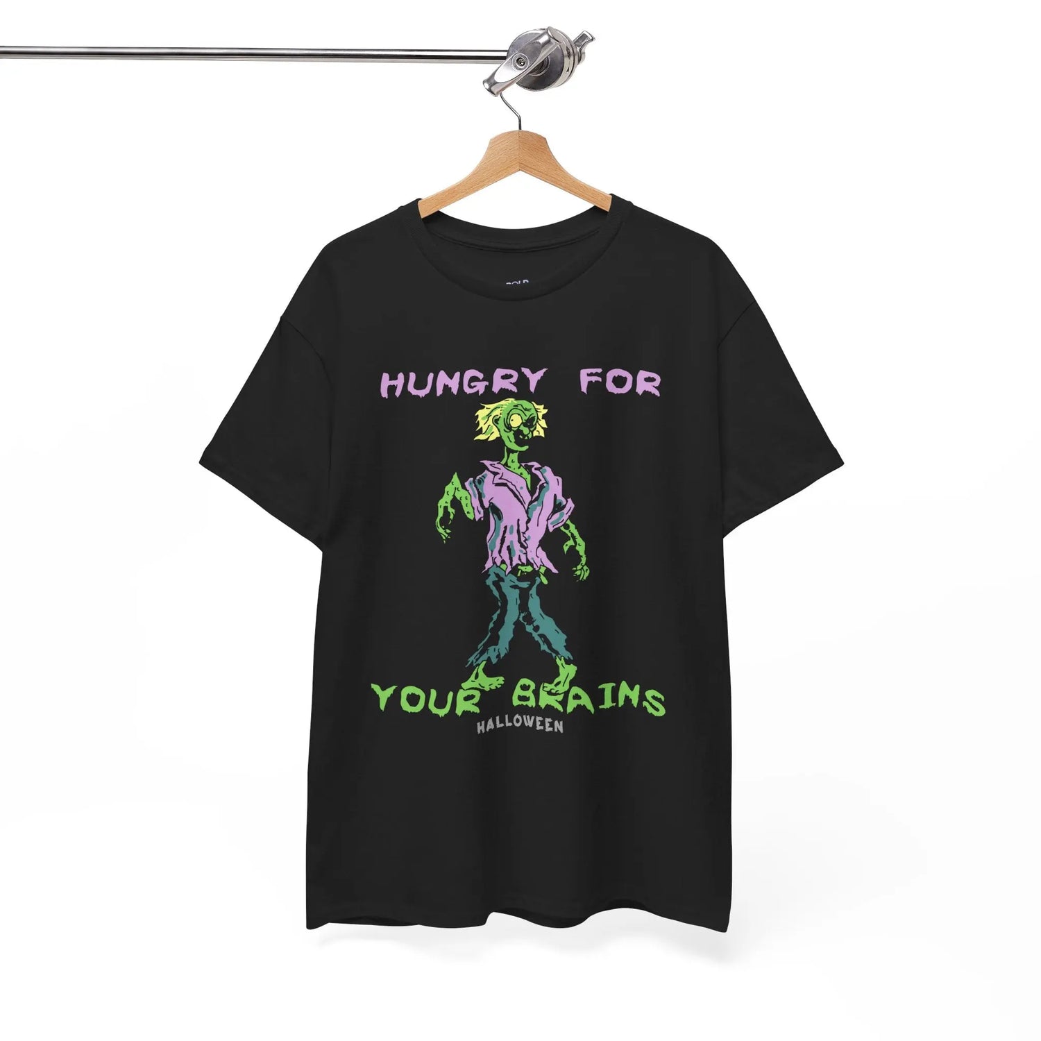 Hungry For Your Brains – Funny Zombie Halloween Shirt for Spooky Season - Bold Printed Tees