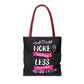 More Smiling Less Worrying Tote Bag - Bold Printed Tees