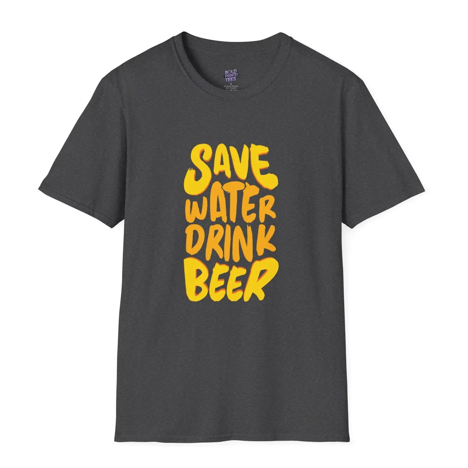 Save Water Drink Beer T-Shirt Funny Beer Lover Gift, Unisex Party Tee - Bold Printed Tees