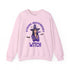 Strong Independent Witch Crewneck Sweatshirt | Halloween Cozy Graphic Pullover - Bold Printed Tees
