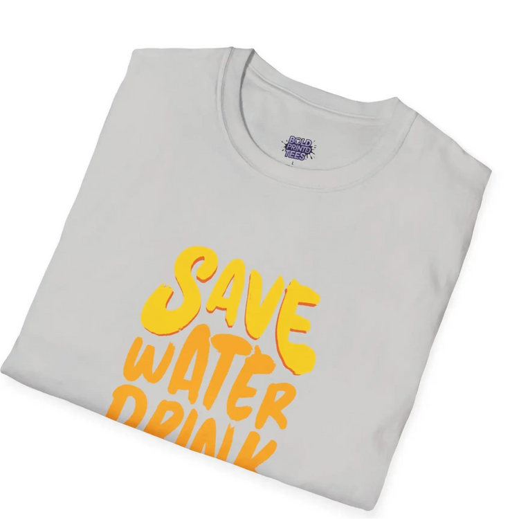 Save Water Drink Beer T-Shirt Funny Beer Lover Gift, Unisex Party Tee - Bold Printed Tees